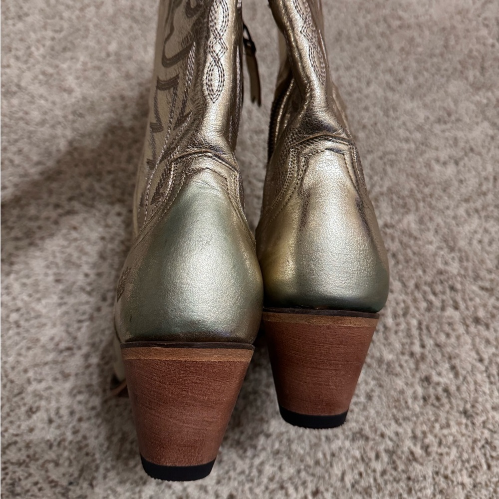 Gold and Silver Ankle Boots - Picture 11 of 11